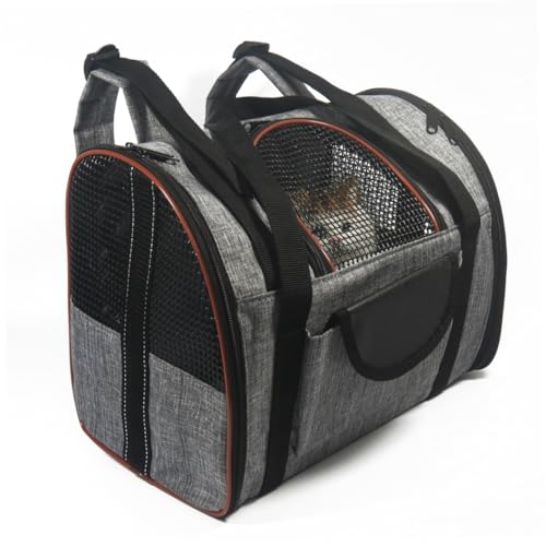 BESPORTBLE Hundetragetasche Katzentragetasche Atmungsaktiver Haustier-Rucksack Outdoor Grau Kaffee von BESPORTBLE