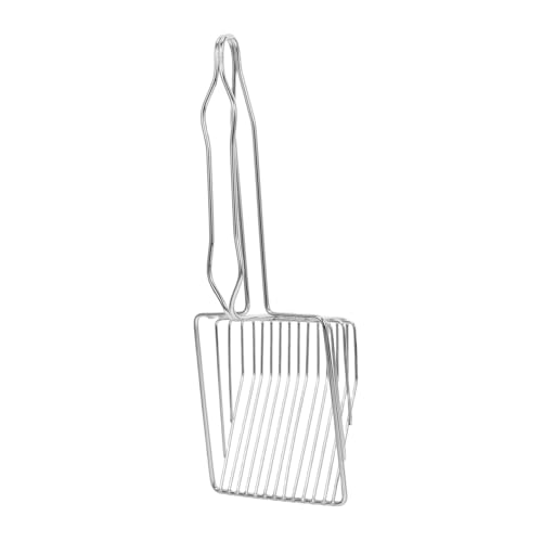 BESPORTBLE Schaufel Für Katzenstreu Sofortige Müllschaufel Weiße Abziehbilder Katzenmüllschaufel Selbstklebende Abziehbilder Müllschaufel Reinigen Glockenaufkleber Rostfreier Stahl Silver von BESPORTBLE