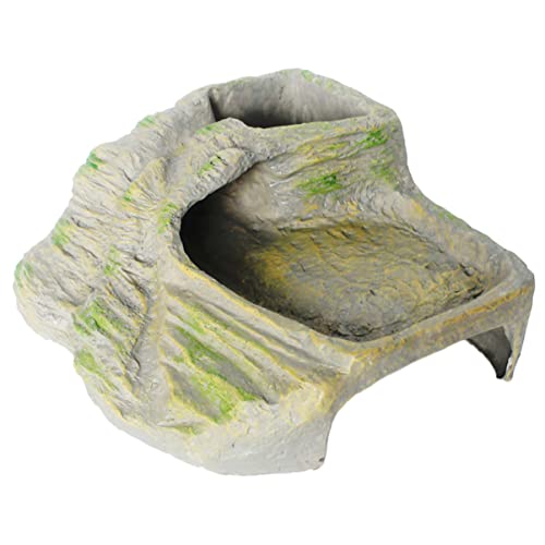 BESPORTBLE Schildkröten-Terrasse mit fließendem wasserdichte Dekoration Schlangen Reptilien gartendekoration Harzterrasse für Reptilien Liegeplattform für Reptilien von BESPORTBLE