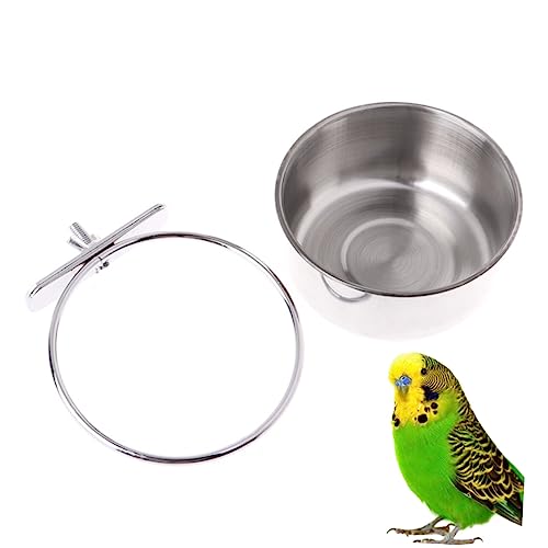 BESPORTBLE Wasserspender für Papageien Aus Edelstahl Käfig-wasserbecken Vogel-futternapf Futternapf für Haustiere für Vögel Einfache Reinigung Dekoratives Design BESPORTBLE Wasserspender für Papageien Aus Edelstahl Käfig-wasserbecken Vogel-futternapf Futternapf für Haustiere für Vögel Einfache Reinigung Dekoratives Design von BESPORTBLE