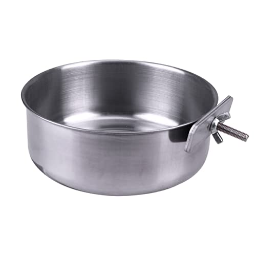 BESPORTBLE Vogel Futternapf Aus Edelstahl Praktische Futter Und Wasserschale Für Papageien Und Kleine Vögel Einfach Zu Reinigen Installieren Mittlere Dekorativer Hänge-Design von BESPORTBLE