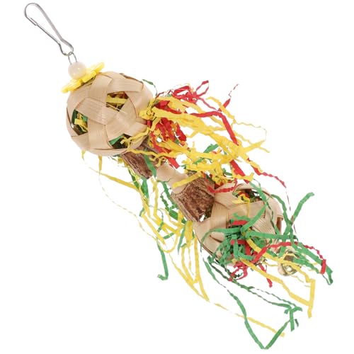 BESPORTBLE Papageien Spielzeug Mit Bunten Papierbällen Und Glöckchen Kauspielzeug Für Vögel Für Käfige Langlebig Und Dekorativ von BESPORTBLE