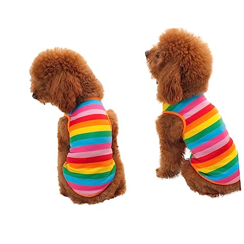 BESPORTBLE Sommerkleidung Für Haustiere Hundeweste Sommer Regenbogenstreifen-Shirts Für Hunde Kleine Hundekleider Hund Tuch Welpenkleid Haustierkleidung Haustierhemden BESPORTBLE Sommerkleidung Für Haustiere Hundeweste Sommer Regenbogenstreifen-Shirts Für Hunde Kleine Hundekleider Hund Tuch Welpenkleid Haustierkleidung Haustierhemden von BESPORTBLE
