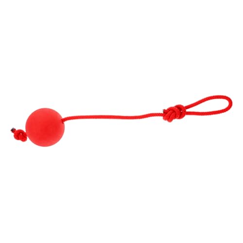 BESPORTBLE Hundespielzeug Ball Mit Seil Aus Gummi Und Elastischer Ball Für Welpen Molar-trainingswerkzeug Rot von BESPORTBLE
