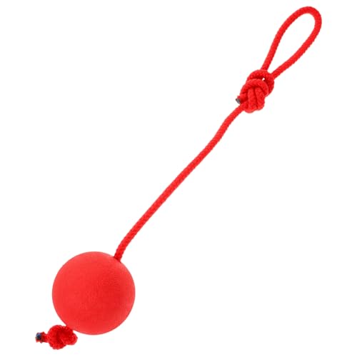 BESPORTBLE Gummi-Ball Mit Seil Für Haustiere Elastischer Bissfester Spielzeugball Für Hunde Molar-trainingswerkzeug Für Welpen Rot Geeignet Für Outdoor-Spiele Leicht Zu Reinigen von BESPORTBLE