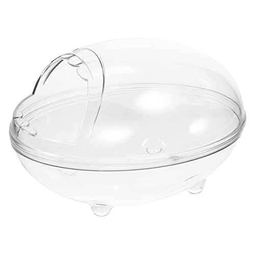 BESPORTBLE Hamster Transparente Toilette Für Kleine Tiere Als Sandbad Und Waschraum Langlebig Und rutschfest Große Für Hygiene Und Spielspaß von BESPORTBLE