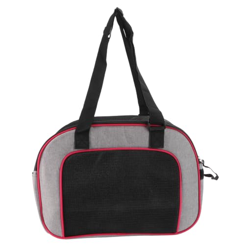 BESPORTBLE Faltbare Hundetasche Aus Strapazierfähigem Haustier-Organizer Mit Kleineren Taschen Für Futter Und Geschirr Tragbar Und Langlebig Rot von BESPORTBLE