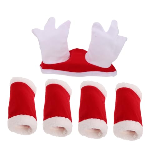 BESPORTBLE Teiliges Weihnachts-Pferde-kostüm mit Weichem Flexiblem Hut und Passenden Beinwickeln Schnelles Anziehen für Festliche Paraden Partydekorationen und Feierlichkeiten von BESPORTBLE