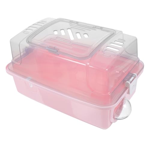 BESPORTBLE Tragbarer Hamsterkäfig, Panoramablick, Hamsterträger Und Wasserflasche, Hamster-reiseträger, Tragetasche Für Kleine Haustiere, Rennmäuse, Mäuse, Rosa BESPORTBLE Tragbarer Hamsterkäfig, Panoramablick, Hamsterträger Und Wasserflasche, Hamster-reiseträger, Tragetasche Für Kleine Haustiere, Rennmäuse, Mäuse, Rosa von BESPORTBLE