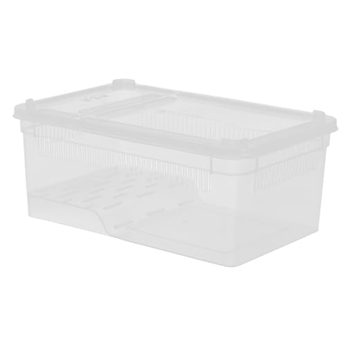 BESPORTBLE Transparente Reptilien Fütterungsbox aus Robustem Kunststoff mit Atmungsaktiven Löchern Tragbarer Behälter für Schildkröten Eidechsen Spinnen und Bartagamen Vielseitig für Zuhause von BESPORTBLE