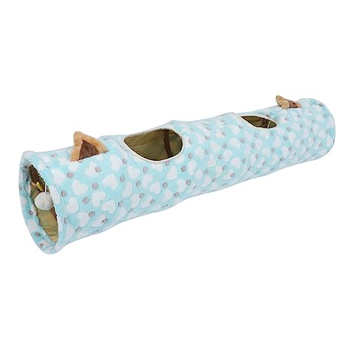 BESPORTBLE Faltbarer Katzentunnel Spielzeug Mit Plüschmaterial Interaktives Katzenspielzeug Für Katzen Und Kätzchen Für Innenräume Und Unterwegs Mit Knistereffekt Und Leichtem Design von BESPORTBLE