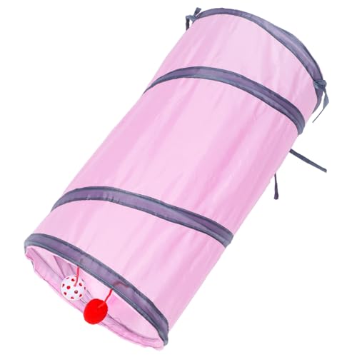 BESPORTBLE Tunnelspielzeug für Katzen Tunnelspielzeug für Haustiere Tunnelröhre katzenspielzeug katzentunnel für draußen für Kätzchen Tunnelbett für Katzen Polyester Rosa von BESPORTBLE