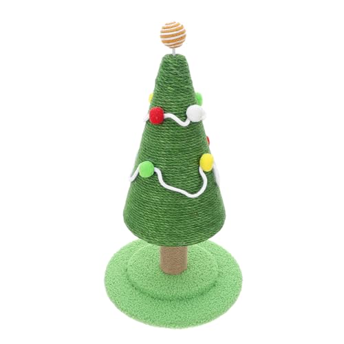 BESPORTBLE Vertikaler Kratzposten aus Natürlichem Sisal für Katzen Hoher Kratzbaum im Weihnachtsdesign für Kätzchen von BESPORTBLE