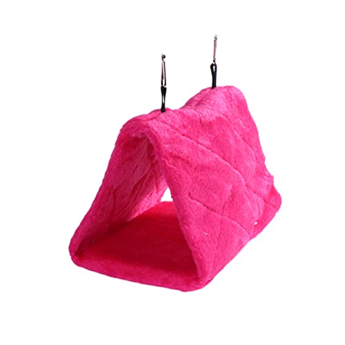 BESPORTBLE Hängende Papagei Schlafhütte Aus Plüsch Warmes Und Nest Für Vögel Für Wellensittiche Und Nymphensittiche Rosy Farbe von BESPORTBLE