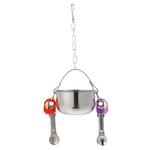 BESPORTBLE Vogel Futter und Trinkbecher Hängend mit Schaukel für Papageien und Kleine Vögel Robust und Geruchsfrei als Käfigzubehör und für Vogelliebhaber BESPORTBLE Vogel Futter und Trinkbecher Hängend mit Schaukel für Papageien und Kleine Vögel Robust und Geruchsfrei als Käfigzubehör und für Vogelliebhaber von BESPORTBLE