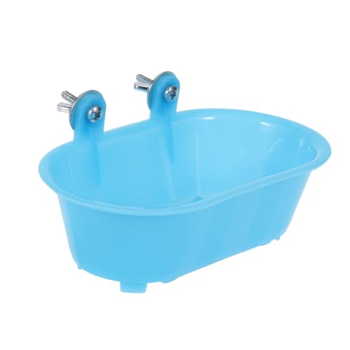 BESPORTBLE Papageien Spielzeug Vogelbadewanne Mit Spiegel Für Kleine Vögel Kunststoff Badewanne Pool Für Papageien Und Munias von BESPORTBLE