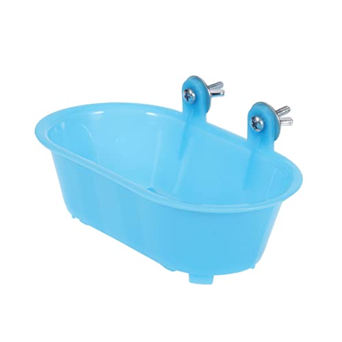 BESPORTBLE Papagei Badewanne Spielzeug Vogelbad Mit Bodenspiegel Aus Kunststoff Für Kleine Vögel Wie Papageien Und Munias von BESPORTBLE