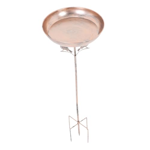 BESPORTBLE Eisen Vogelbad Feeder Outdoor Wasser Schüssel Vintage Boden Einsatz Für Garten Decor von BESPORTBLE