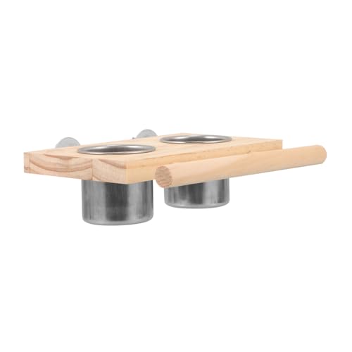 BESPORTBLE Edelstahl Vogelfutterbecher Für Papageien Papageienfütterung Coop Cups Vogelfutterspender Wassernapf Automatischer Futterspender von BESPORTBLE