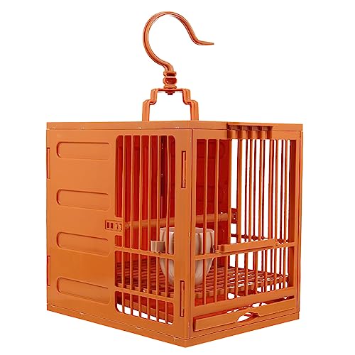BESPORTBLE Vogelkäfig tragbare Tragekiste Hamster Garten hängende Verzierung Vogelbäder für draußen Teich Abs käfig wellensittich vogelbadewanne Mein Käfig kleines Vogelnesthaus Plastik Brown von BESPORTBLE