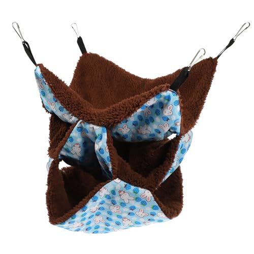 BESPORTBLE Multi-Layer Hängematte Für Kleintiere Bequeme Plüsch-Bett Für Hamster Meerschweinchen Und Vögel Einfache Installation Mit Metallhaken Für Tierkäfige Und Freilaufgehege von BESPORTBLE