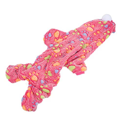 BESPORTBLE Warme Kleidung Für Haustiere Husky-hundezubehör Haustierkleidung Hunde-Pyjama-Hoodie Haustier-Outfit Welpenkleidung Mit Beinen Hundeoverall Cosplay-Kleidung Für Hunde Rosy Flanell von BESPORTBLE