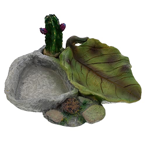 BESPORTBLE Reptilienfutter-wasserschale Eidechsen-wasserschale Harz-futterspender Haustier-wasserbehälter Gecko Schildkröte Schlange Runde Schüssel von BESPORTBLE