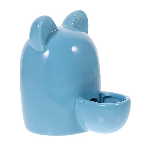 BESPORTBLE Automatischer Futter Wasserspender Mit Katzenohren Für Kleine Haustiere Keramik-trinkschale Für Hamster Kaninchen Und Blau von BESPORTBLE