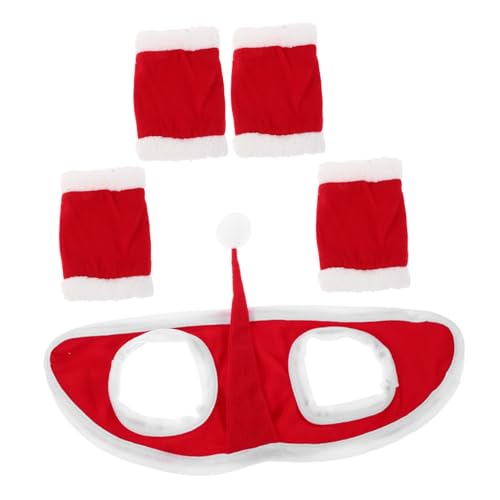 BESPORTBLE Weihnachtliches Pferdekostüm mit Hut und Beinwickeln Strapazierfähige Pflegeleichte Pferde-Accessoires für Erwachsene Schnelles Anlegen für Festliche Partys und Veranstaltungen von BESPORTBLE