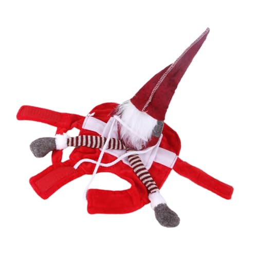 BESPORTBLE Weihnachts Hundekostü Haustier Hundekleidung Haustier Winterkleidung Anzug Weihnachtspuppen Reitanzug Welpen Reitanzug Ausgefallenes Cosplay Kostü Für Party Haustier von BESPORTBLE