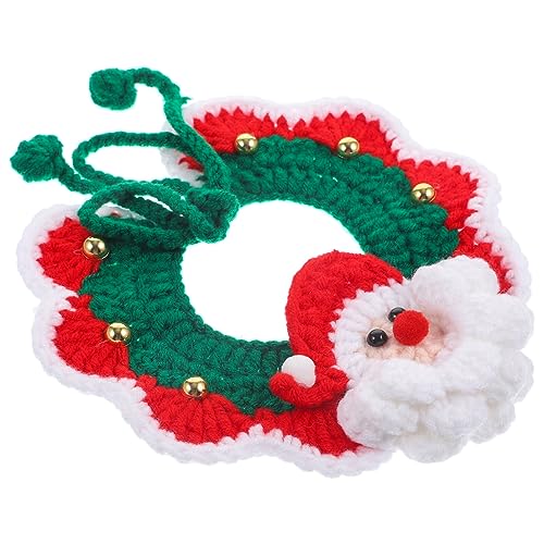 BESPORTBLE Katze Hund Weihnachtsschal Schal Mit Für Niedliche Halskette Mit Weihnachtshaustier Katzenkleidung Haustier Hund Kleidungsset Milch Baumwolle von BESPORTBLE