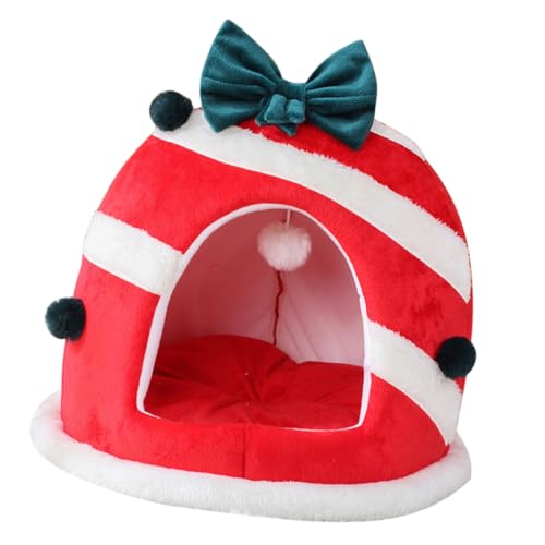 BESPORTBLE Weihnachtshaustiernest Für Drinnen Haustier Warmes Bett Haustier Matratze Warme Katzenhöhle Haustierbetthaus Gemütliches Hausinnenbett Klein Urlaub Isoliert Katzenbett Tuch Rot BESPORTBLE Weihnachtshaustiernest Für Drinnen Haustier Warmes Bett Haustier Matratze Warme Katzenhöhle Haustierbetthaus Gemütliches Hausinnenbett Klein Urlaub Isoliert Katzenbett Tuch Rot von BESPORTBLE
