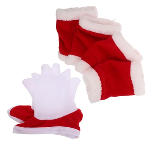 BESPORTBLE Weihnachtspferde-Kostüm mit Langlebigem Santa-Hut und Beinwickeln Nachhaltiges Party-Accessoire für Festliche Umzüge und Thematische Feiern von BESPORTBLE