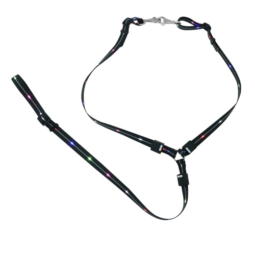BESPORTBLE Wiederaufladbares LED Pferde brustgeschirr mit Hoher Sichtbarkeit Wasserdichtes Verstellbares Vorderzeug für Sicheres Reiten Farben und Lichtmodi USB ladefunktion Stunden Laufzeit von BESPORTBLE