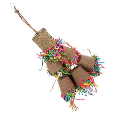 BESPORTBLE Papageienspielzeug Vogelkauspielzeug Vogelzerkleinerungsspielzeug Hängendes Kauspielzeug für Papageien Vogelkäfigzubehör Papageienkäfig-zerkleinerungsspielzeug von BESPORTBLE