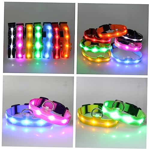 BESPORTBLE blinkendes Haustierhalsband LED-Haustierhalsband Kragen Licht aus Haustierhalsband Haustierhalsbandkegel LED Haustierhalsband Nachtsicht Hundehalsband Blitz Lichtleiste rot von BESPORTBLE