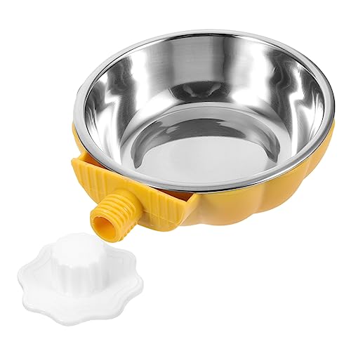 BESPORTBLE hängende Haustierschüssel Zwinger Hund Käfig verschütten katzenfutter Schalen Futterschüssel für Katzen hängender katzenfutterautomat Welpenversorgung Plastik Yellow von BESPORTBLE