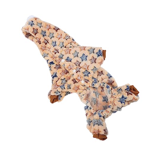 BESPORTBLE warme Haustierkleidung Flanell-Winterkleidung für Haustiere Welpenkostüm-Outfit Katze Plüsch hundejacke Dog Jacket Hund warme Hoodie-Kleidung Warme Kleidung für Welpen Beige von BESPORTBLE