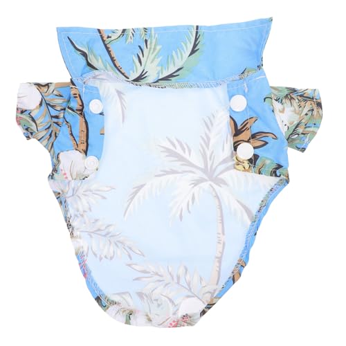 BESPORTBLE Hawaiianisches T-Shirt Für Hunde Atmungsaktive Sommerkleidung Für Kleine Mittlere Haustiere Komfortable Und Leichte Hundebekleidung Mit Kokosnuss- von BESPORTBLE