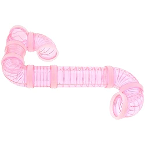 BESSTUUP Hamster-Tunnel für kleine Tiere, Rohrverschraubung, Rosa von BESSTUUP