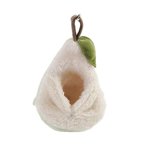 Birnenförmiges Hamsterbett, Plüsch-Fleece-Nest für Kleintiere, Winterhütte für Zwerghamster, Meerschweinchen und Kaninchen von BESSTUUP