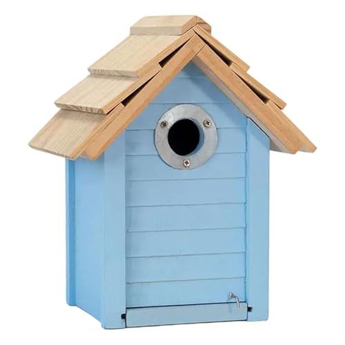 Bluebird Haus aus Holz für den Außenbereich, Wandmontierte Vogelnestkasten für kleine Vögel von BESSTUUP