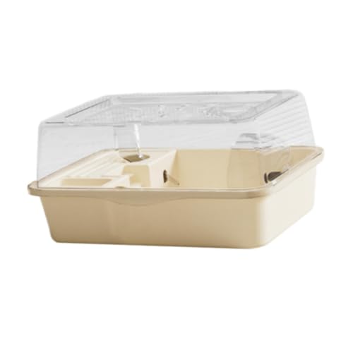 Hamsterkäfig Großer Bereich Transparente Abdeckung Laufrad Wasserflasche Plattform für Kleintiere von BESSTUUP
