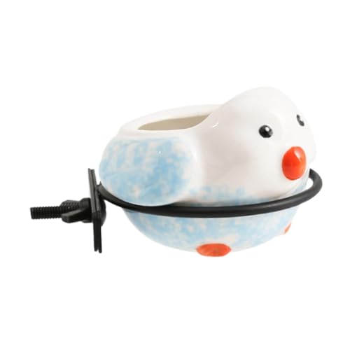 Keramik-Vogelfutterschale mit Klemmhalter, Vogelkäfig-Lebensmittelschale für Papageien, Papageien und kleine Vögel, Langlebiges und verschüttetes Design (Blau) von BESSTUUP
