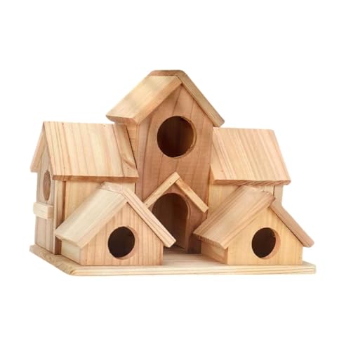 Rustikales Vogelhaus aus Holz zum Aufhängen im Freien, kreatives Vogelnisthaus für Hinterhof, Garten Rustikales Vogelhaus aus Holz zum Aufhängen im Freien, kreatives Vogelnisthaus für Hinterhof, Garten von BESSTUUP