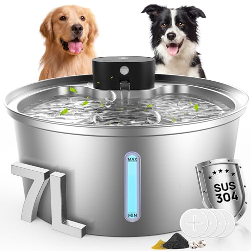 Hunde-Wasserbrunnen für große Hunde, 2025 verbesserter automatischer Hunde-Wassernapfspender – 3 Arbeitsmodi, 6000 mAh batteriebetriebener Hundewasserbrunnen kabellos – 7 l Hunde-Wasserbrunnen für große Hunde, 2025 verbesserter automatischer Hunde-Wassernapfspender – 3 Arbeitsmodi, 6000 mAh batteriebetriebener Hundewasserbrunnen kabellos – 7 l von BEST JAJA