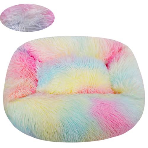 BESTORI Hundebett Gradient Katzenbett Flauschig Hundematte mit rutschfeste Unterseite Weiche Haustierbett Maschinenwaschbar Katze Kissen, Regenbogen, 65 x 55 cm BESTORI Hundebett Gradient Katzenbett Flauschig Hundematte mit rutschfeste Unterseite Weiche Haustierbett Maschinenwaschbar Katze Kissen, Regenbogen, 65 x 55 cm von BESTORI