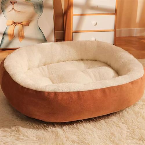 BESTORI Hundebett Katzenbett Maschinenwaschbar Flauschig Hundekissen Weiche Haustierbett Katzen Schlafplatz Matte für Hunde Katze, Khaki 2, 50 x 40 cm BESTORI Hundebett Katzenbett Maschinenwaschbar Flauschig Hundekissen Weiche Haustierbett Katzen Schlafplatz Matte für Hunde Katze, Khaki 2, 50 x 40 cm von BESTORI