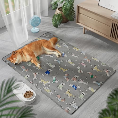 BESTORI Napfunterlage Hunde und Katze rutschfest Saugfähige Waschbar Futtermatten Futternapf Unterlage für Haustier Chien Gris, 85 x 120 cm BESTORI Napfunterlage Hunde und Katze rutschfest Saugfähige Waschbar Futtermatten Futternapf Unterlage für Haustier Chien Gris, 85 x 120 cm von BESTORI