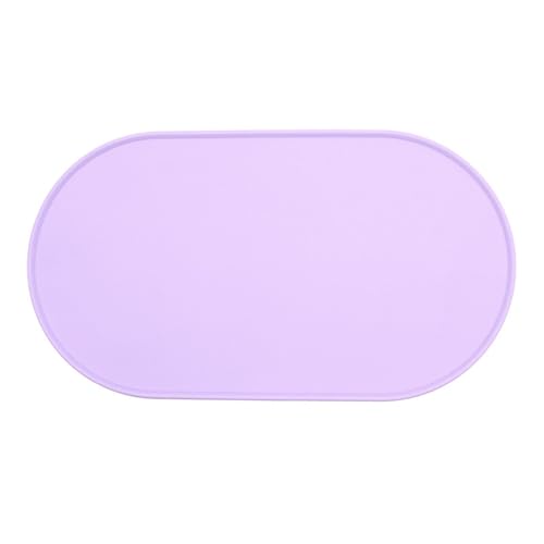 BESTORI Napfunterlage für Hund und Katzen rutschfeste Silikon Fressnapf Unterlage wasserdichte Haustierfutter Matte Waschbar Futtermatte für Haustiere, Lila, 25 x 45 cm von BESTORI